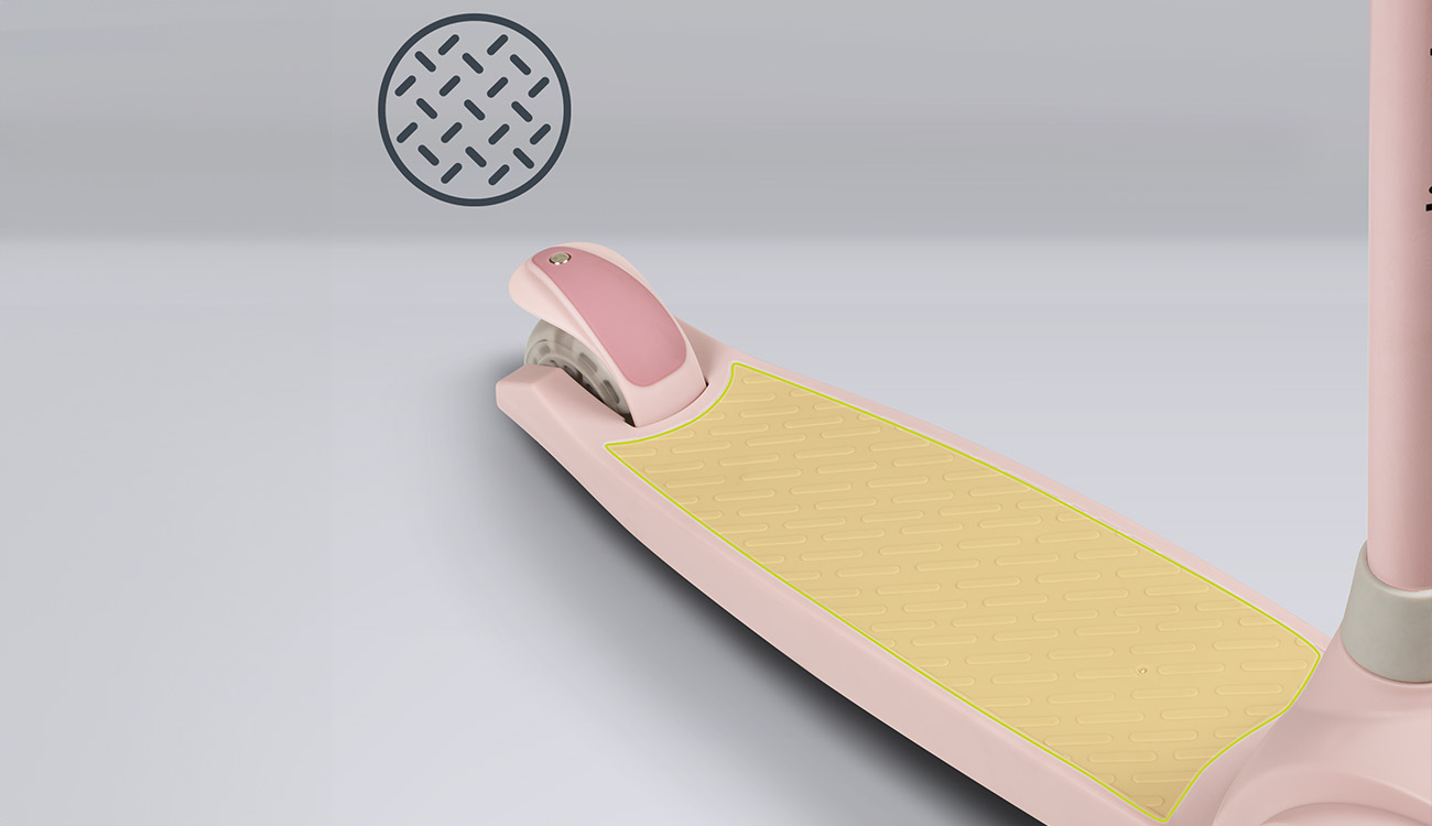 Antypoślizgowy podest hulajnogi